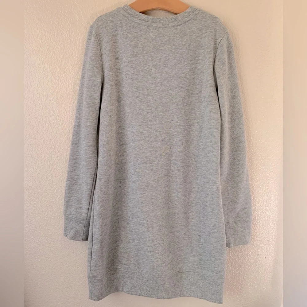 Gap Kids Girl's Gray Ruffle Applique Heart Sweatshirt Dress Size 10
